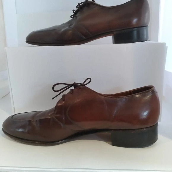? Vintage Sears Leather Oxford Dress Shoes Size 9 main image 10